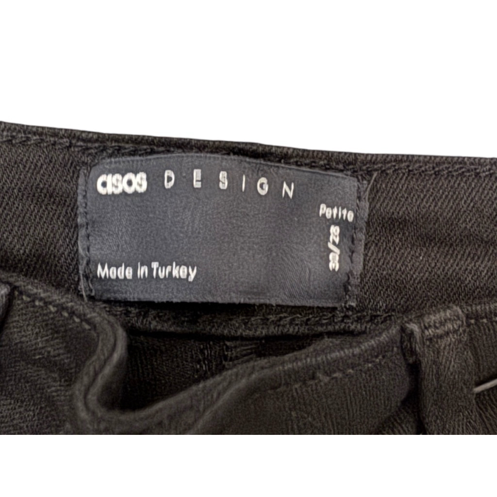 NWT ASOS DESIGN Women’s Black Wide Leg Pants Size 30/28P - Picture 5 of 7